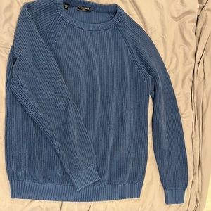 Saks chunky knit sweater blue large
